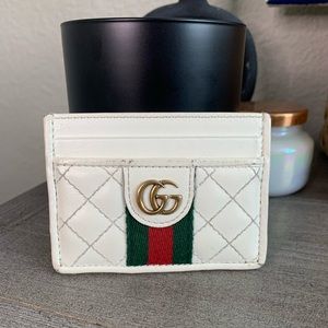 White Gucci Marmot Cardholder